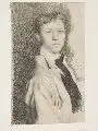 Karl Wahler, Selbstbildnis als 22jähriger, 1902, Graphitzeichnung