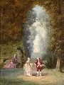 François Noël Bevallet, Galante Szene, Öl auf Leinwand
