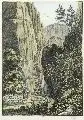 Ludwig Richter, Heilige Stiege, Um 1820, Kupferstich, aquarelliert