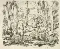 Otto Hettner, Arkadische Szene, Lithographie