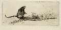 Maus mit Hafer by Richard Müller, 1915, Radierung in Schwarzbraun, sold Dec 2005