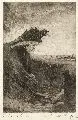 Giovanni Segantini, Holztragende Bäuerin, Radierung