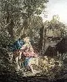 René Gaillard, L' Agréable Lecon, Um 1780, Kupferstich nach F