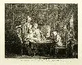 Daniel Nicolaus Chodowiecki, Cabinet d'un peintre (Das Familienblatt des Künstlers), 1771, Kupferstich