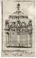 Johann Georg Schmidt, Facade du coté du grand escalier à main droite et à main gauche au haut de las sale, Um 1729, Kupferstich auf Bütten nach der Zeichnung von Matthäus Daniel Pöppelmann