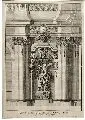 Johann Georg Schmidt, Une des niches appartenant au coté du portal, Um 1729, Kupferstich auf Bütten nach der Zeichnung von Matthäus Daniel Pöppelmann