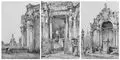 Samuel Prout, Drei Detailansichten des Dresdner Zwinger, Lithographien