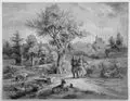 Ernst Hasse, Meissen, Um 1850, Lithographie mit Tonplatte