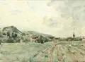 Fritz Ernst Rentsch, Landschaft bei Bad Kösen, Aquarell auf Papier