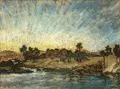 Hans Unger, Sonnenaufgang, Pastellkreide