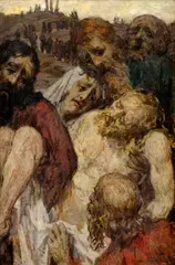 - Hradil Elemér Halász, Snímanie z kríža, Okolo 1910, Olej na plátne