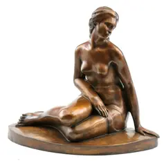 Július Bártfay, Sediaci akt, Okolo 1935, Bronz, 4/4.