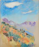 Palugyay Zolo, Tatranská krajina, Okolo 1935, Pastel na papieri