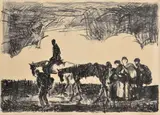Cyprián Majerník, Utečenci, 1944, Litografia na papieri