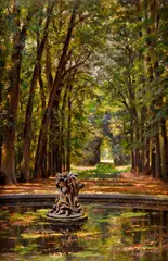 Clovis Didier, V parku Versailles, Okolo 1900, Olej na plátne