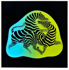 Zebry by Viktor Vasarely, Neskoršia edícia, Farebná serigrafia na papieri (26/50), sold Dec 2012