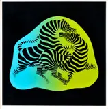 Viktor Vasarely, Zebry, Neskoršia edícia, Farebná serigrafia na papieri (26/50)