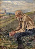 Gustáv Mallý, Starec, Okolo 1918-19, Olej na plátne