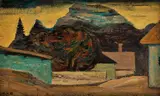 Leštiny by Miloš Alexander Bazovský, 1949, Olej na kartóne, sold Nov 2012