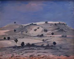 František Foltýn, Vyprahlá krajina, 1947, Olej na plátne