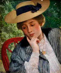 Dominik Skutetzky, V zadumaní, 1905, Olej na dreve