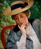 Dominik Skutetzky, V zadumaní, 1905, Olej na dreve