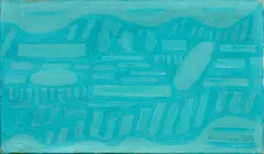 Sonáta pre flautu a čelo od Jean Marie Leclere by Serge Charchoune, 1959, Olej na plátne, sold Nov 2012