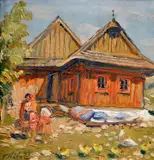 Jan Hála, Vo Važci, 1945, Olej na kartóne