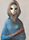 Edita Spannerová, Kapucňa, 1971, Pastel na papieri