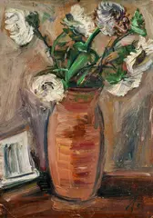 František Studený, Kytica chryzantém, 1953, Olej na kartóne