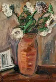František Studený, Kytica chryzantém, 1953, Olej na kartóne