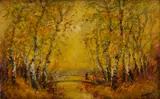 Krajina s mostom by Ladislav Mednyánszky, Okolo 1890, Olej na plátne, kašírované na kartóne, sold Sep 2012