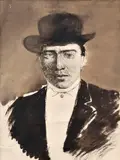 Muž v klobúku by Ladislav Mednyánszky, Okolo 1890, Tuš, akvarel na papieri, sold Sep 2012