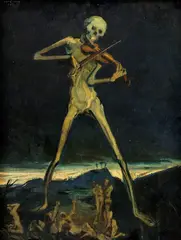 Gustáv Lerchner, Triumf smrti, 1924, Olej na plátne