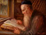 Samuel Welber Sándor Beregi, Rabín, Okolo 1910, Olej na lepenke