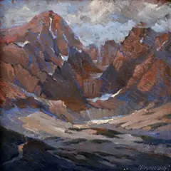 Gejza Kieselbach, Vysoké Tatry - Lomnický štít, 1962, Olej na plátne