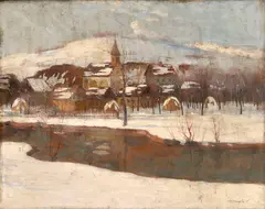 Vincent Bánsághi, Od Štúrova v zime, Okolo 1920, Olej na plátne