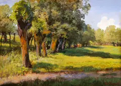 Max Schurmann, Na okraji lesa, Okolo 1940, Pastel na kartóne