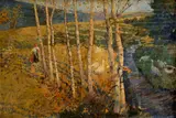 Gustáv Mallý, Medzi brezami, Okolo 1910-14, Olej na hrubom kartóne