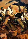 Július Flache, Pltníci, Okolo 1930, Olej na plátne