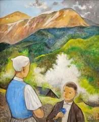 Pod grúňom by Imro Weiner-Kráľ, 1975, Olej na plátne, sold Sep 2012