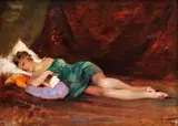 Vígh Bertalan, Spiaca, Okolo 1930, Olej na plátne