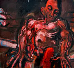 Marek Ormandík, Figurálna kompozícia, 1992, Olej na plátne