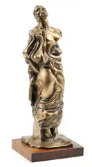 Alegorická figúra (Benátsky anonymus) by Tibor Bártfay, Neskoršia edícia, Bronz, drevený podstavec, sold Sep 2012