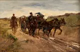 Eduard Lengyel-rheinfuss, S povozom, Okolo 1930, Olej na plátne