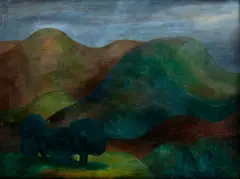 Ester Šimerová-Martinčeková, Slovenská krajina, 1936, Olej na plátne