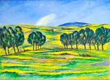 Eugen Nevan, Krajina, 1964, Olej na plátne