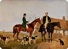 Bachmann, Pred polovačkou, 1863, Olej na plátne