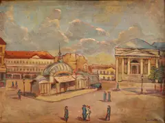 Bouchelle, Námestie I., Okolo 1950, Olej na plátne