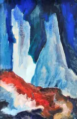 Karel Molnar, Kompozícia, Okolo 1940, Akvarel, tempera na papieri